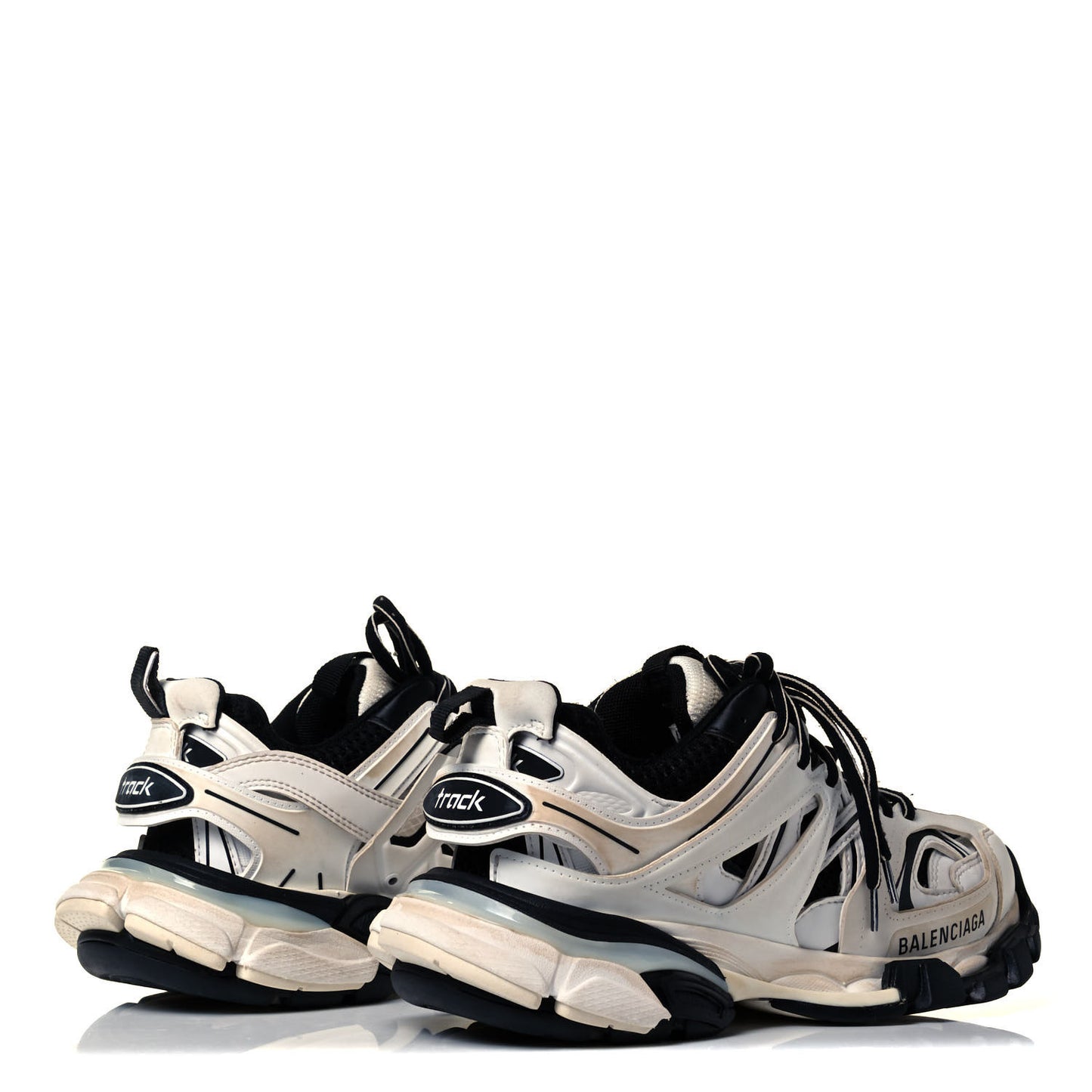 Mesh Nylon Womens Track Sneakers 36 Black White
