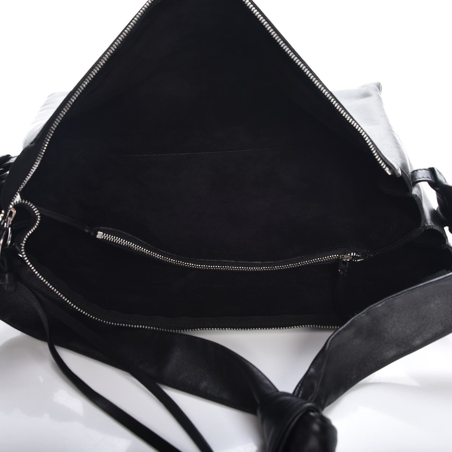 Celine Lambskin Medium Knotted Bag Black 5 of 7
