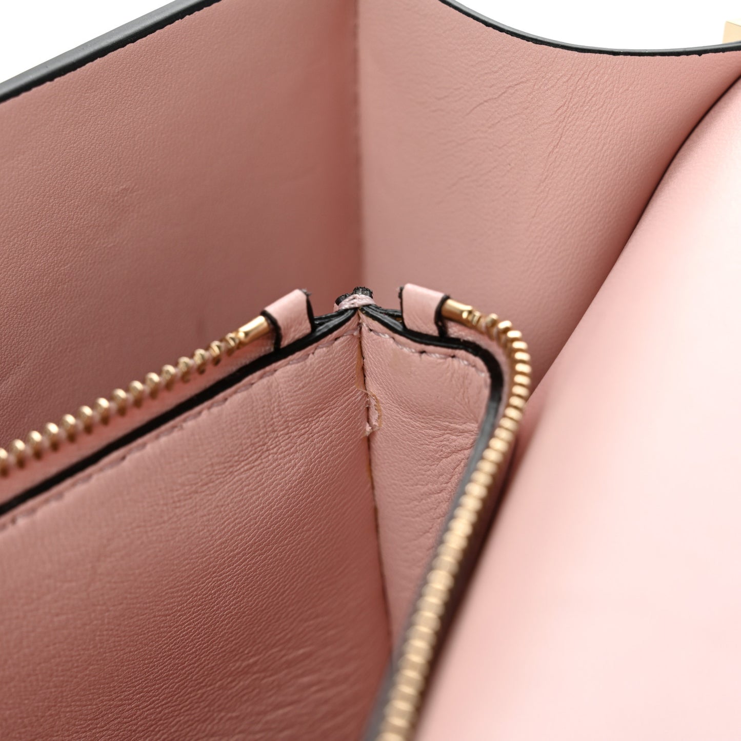 Metallic Calfskin Rockstud Side Slip Wristlet Clutch Gold