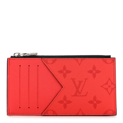 Louis Vuitton Taigarama Coin Card Holder Fire Red 1 of 6