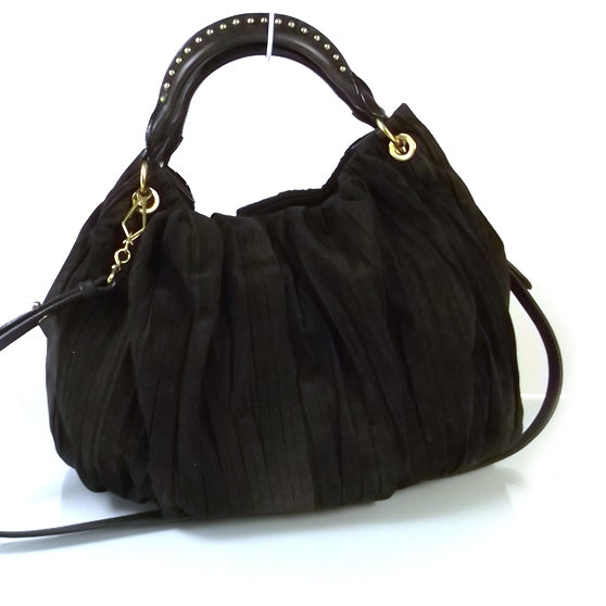 Miu Miu Suede Plisse Bag Moro 3 of 8