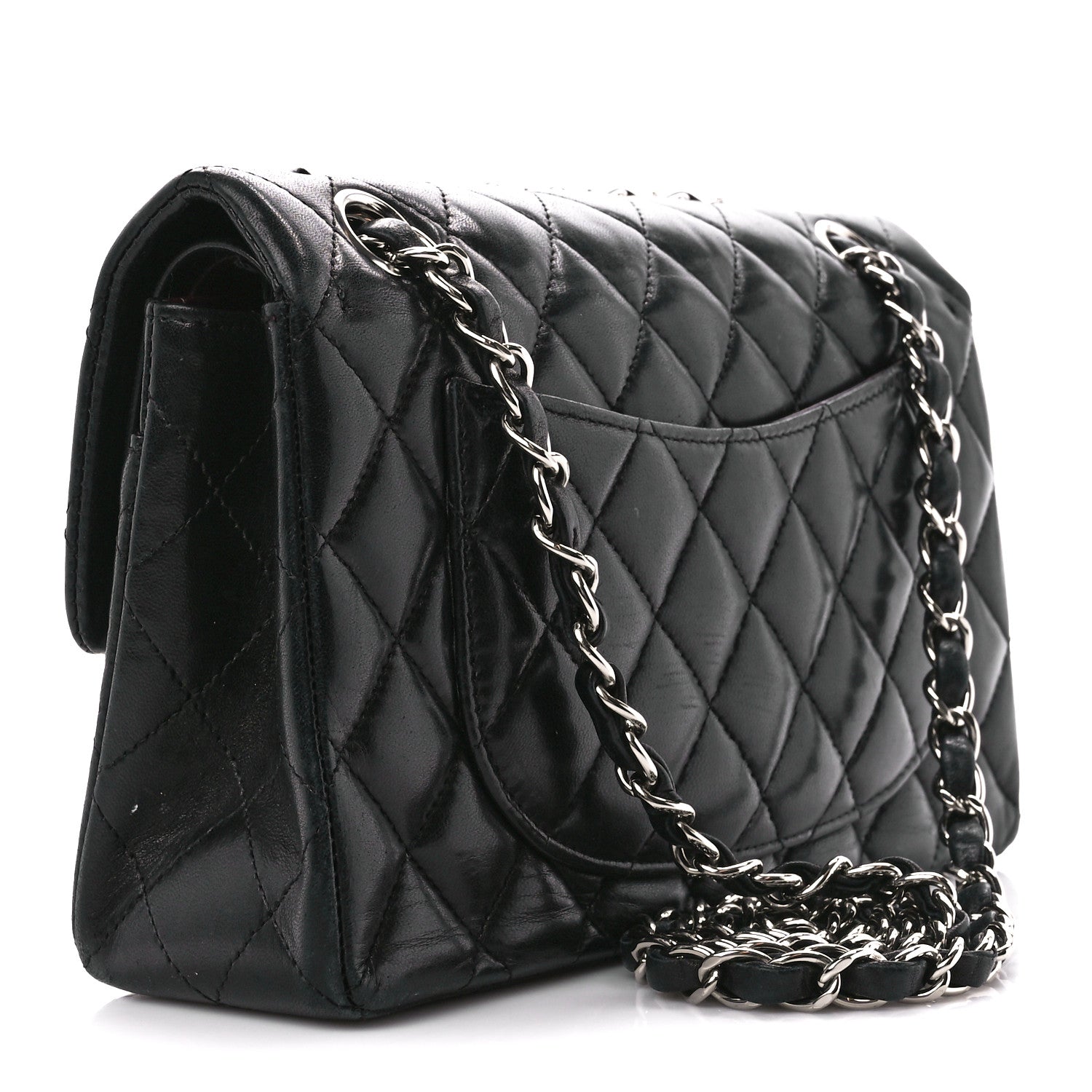 Chanel Lambskin Quilted Small Double Flap Black 3 of 15