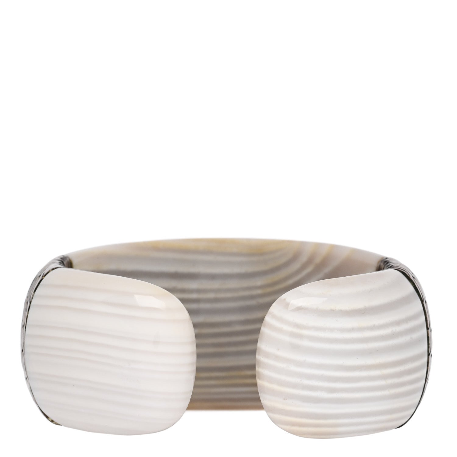 John Hardy Sterling Silver White Agate Cuff Bracelet 2 of 12
