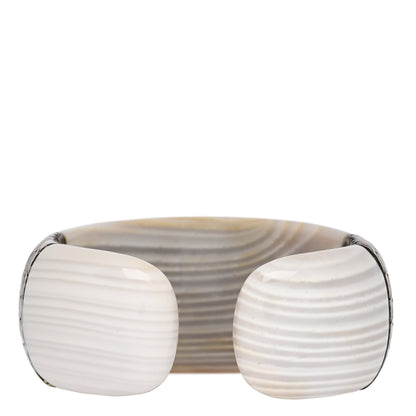 John Hardy Sterling Silver White Agate Cuff Bracelet 2 of 12