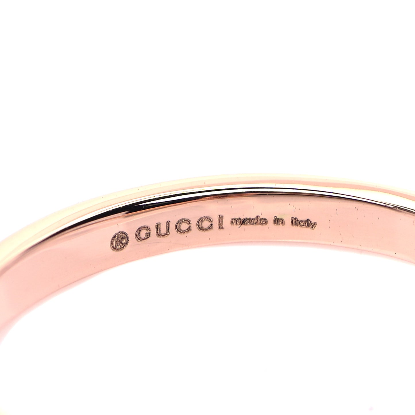 18K Rose Gold GG Running Stacking Ring 52 6