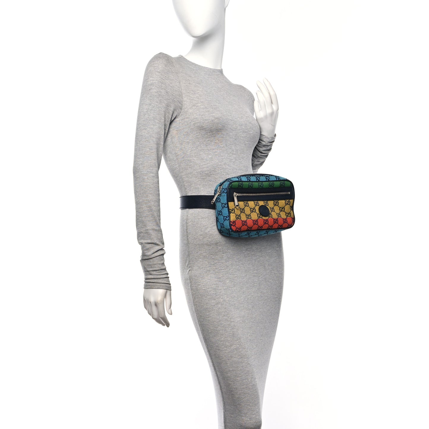 Monogram Multicolor Retro Interlocking G Belt Bag 90 36 Blue Rainbow Light Blue