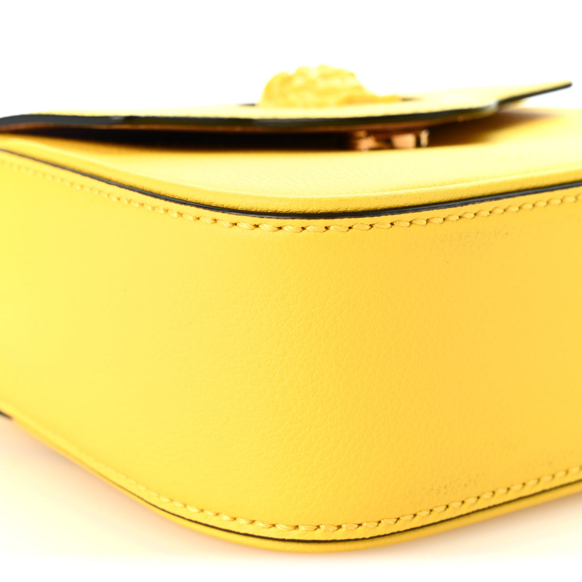 Versace Grained Calfskin Mini La Medusa Bag Yellow 8 of 9