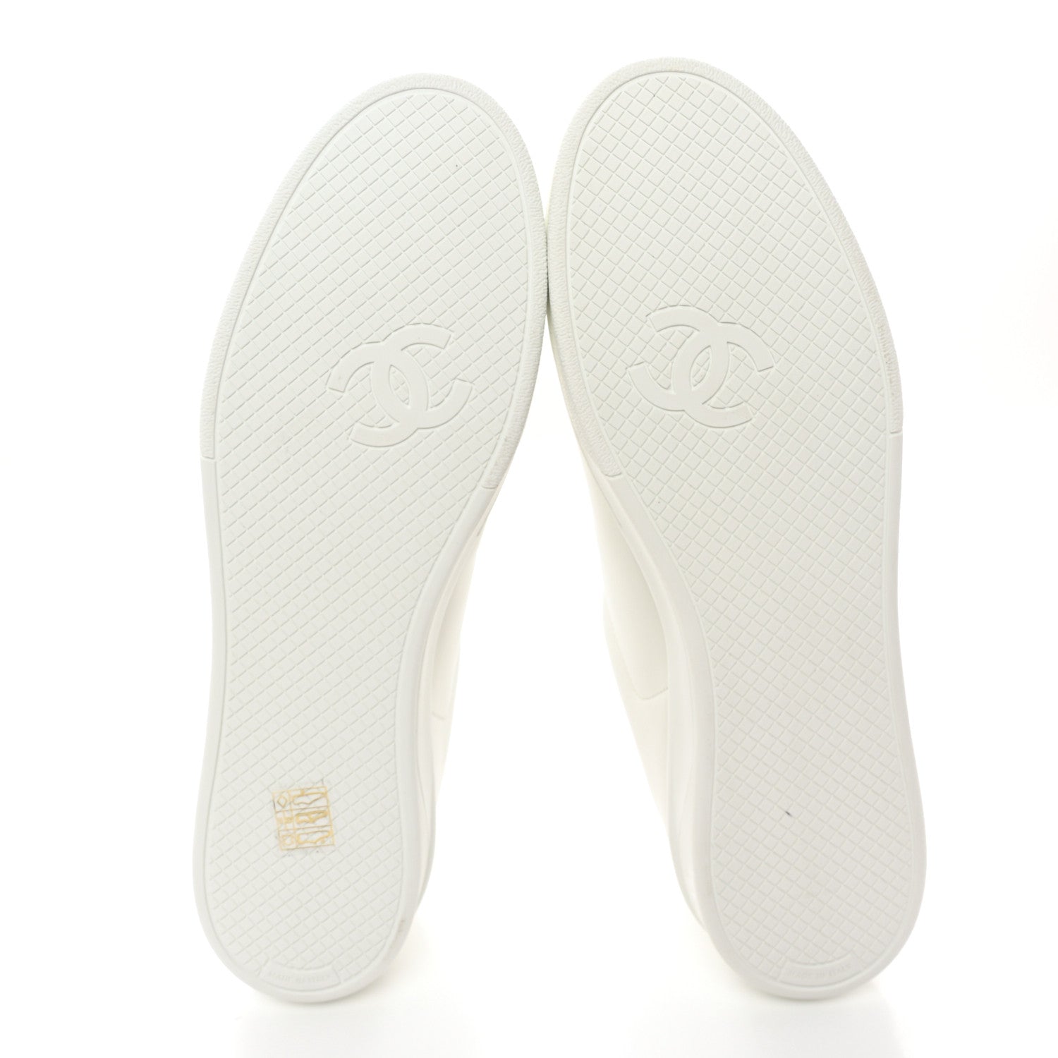 Chanel Calfskin Mens CC Sneakers 43 White 44 White 5 of 11