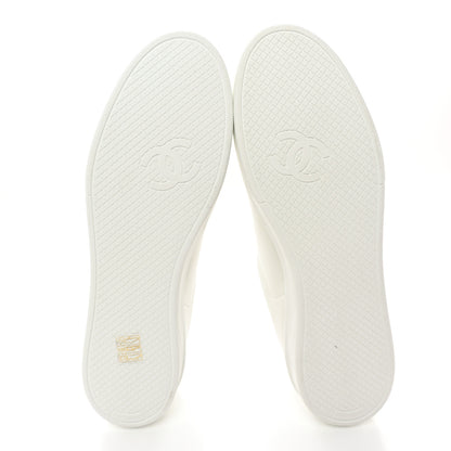 Chanel Calfskin Mens CC Sneakers 43 White 44 White 5 of 11
