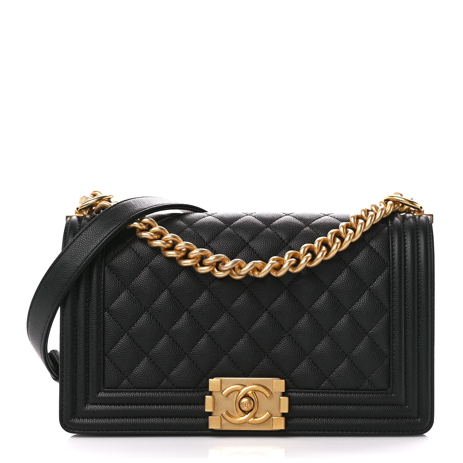 Chanel Caviar Quilted Medium Boy Flap Black 1 of 11