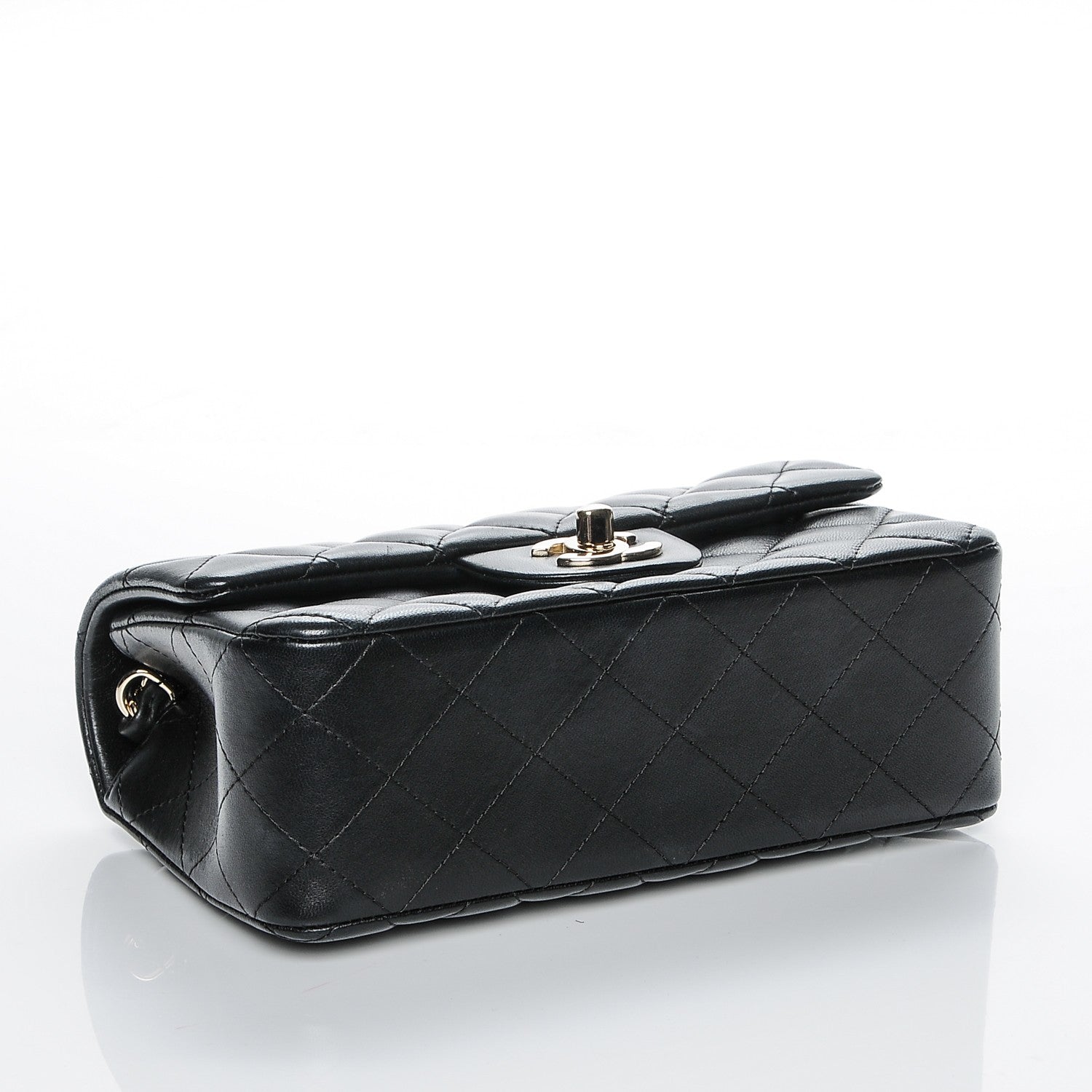Chanel Lambskin Quilted Mini Rectangular Flap Black 4 of 7