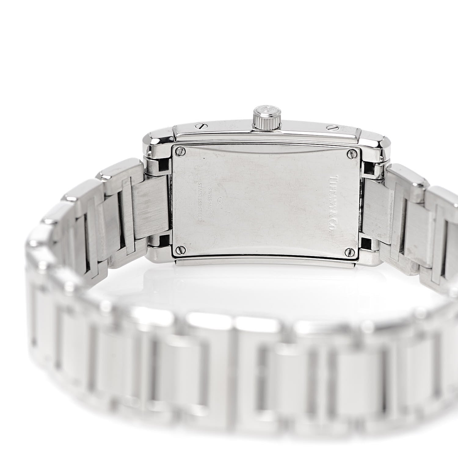 Tiffany Stainless Steel Diamond Bezel 22mm Grand Resonator Quartz Watch Blue 5 of 7