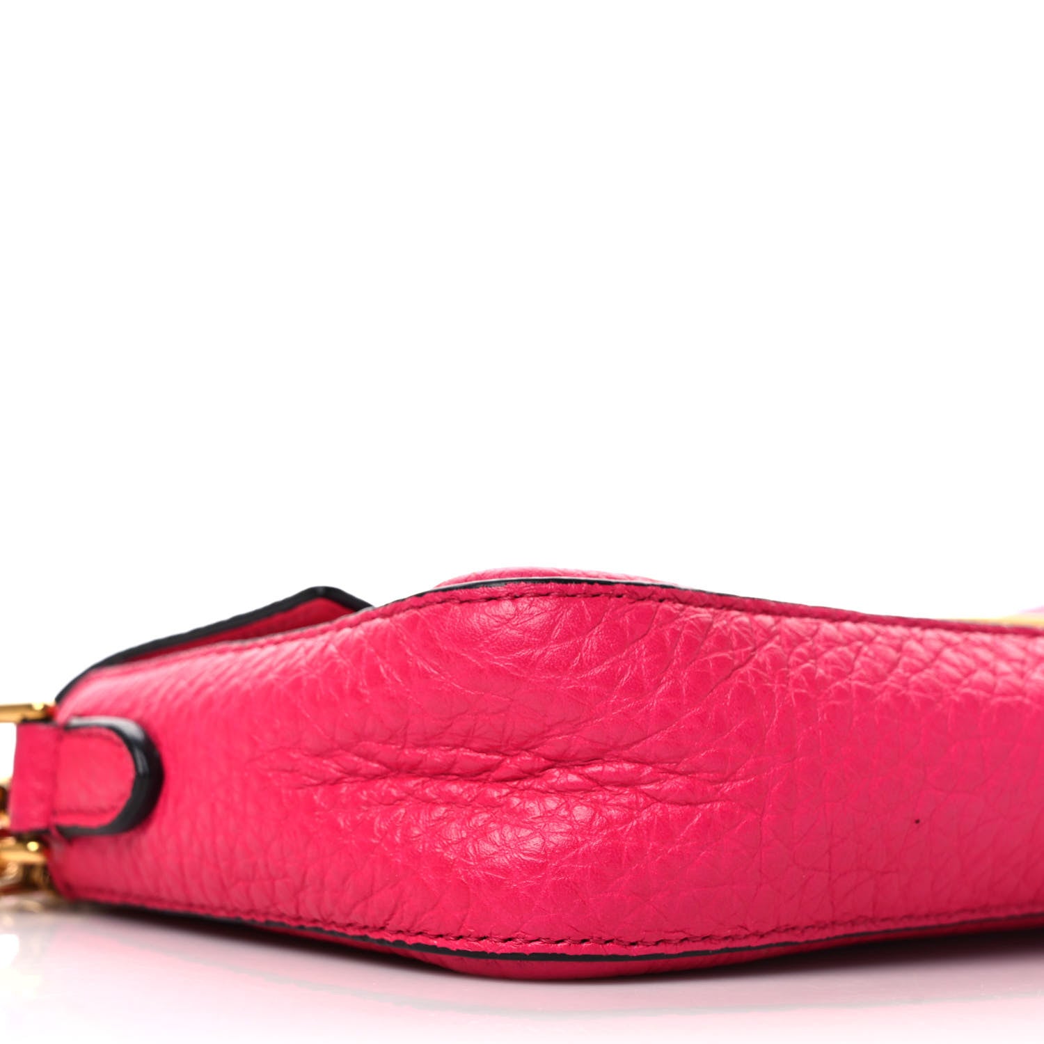 Fendi Cuoio Romano Mini Baguette Fuxia 8 of 9