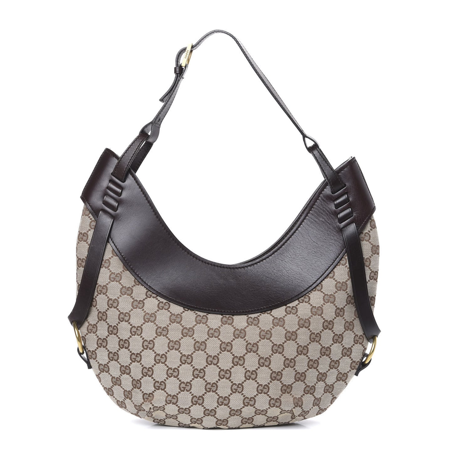 Monogram Half Moon Hobo Dark Brown