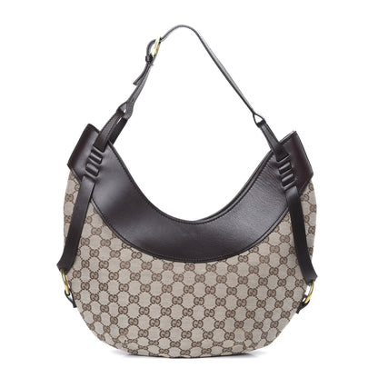 Gucci Monogram Half Moon Hobo Dark Brown 1 of 12