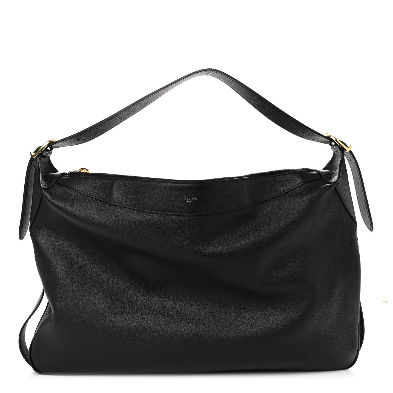 Celine Supple Calfskin Large Romy Shoulder Bag Black 1 of 8