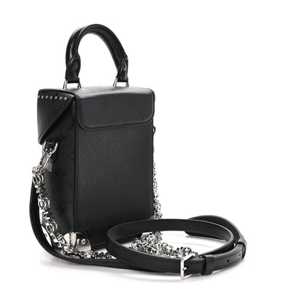 Louis Vuitton Calfskin Monogram Print Camera Box Black 3 of 8
