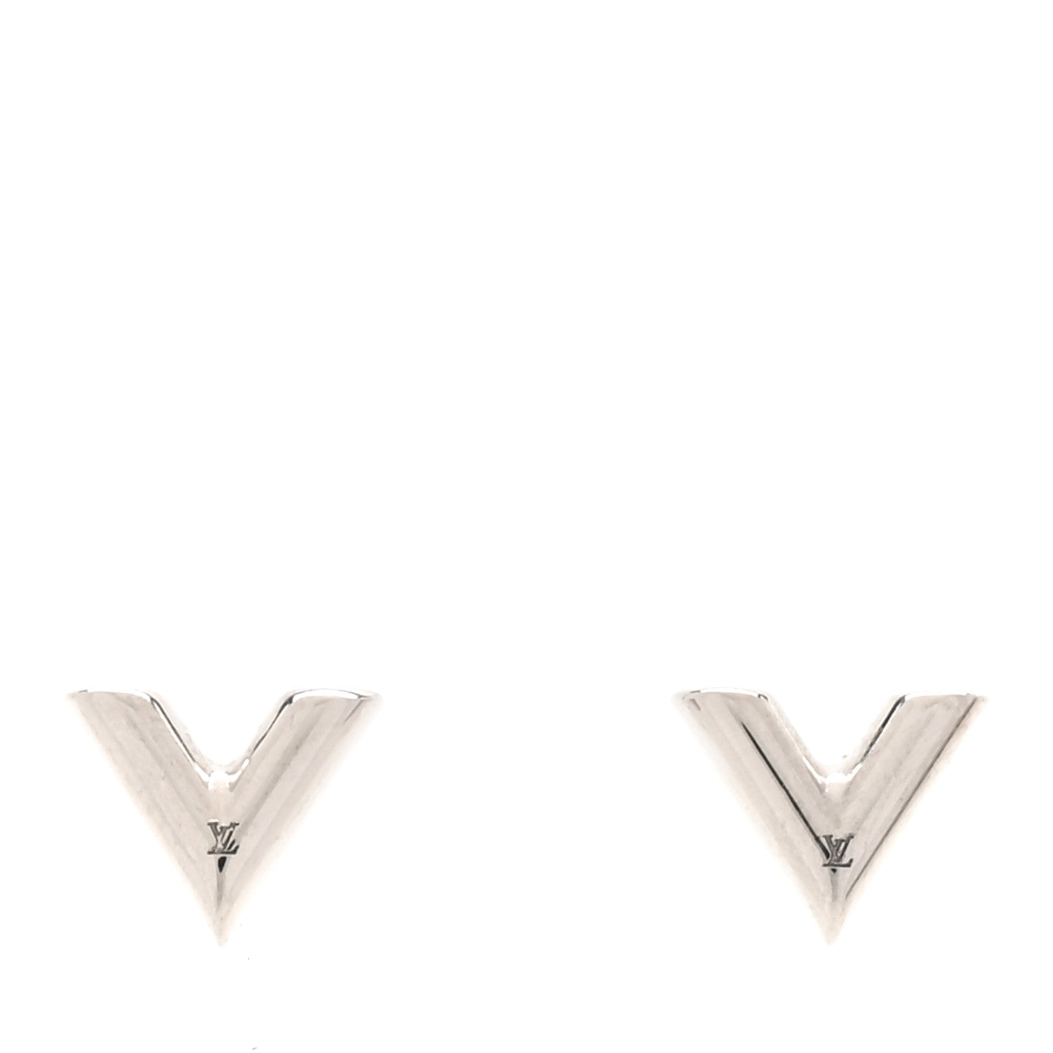 Louis Vuitton Essential V Stud Earrings Silver 1 of 5