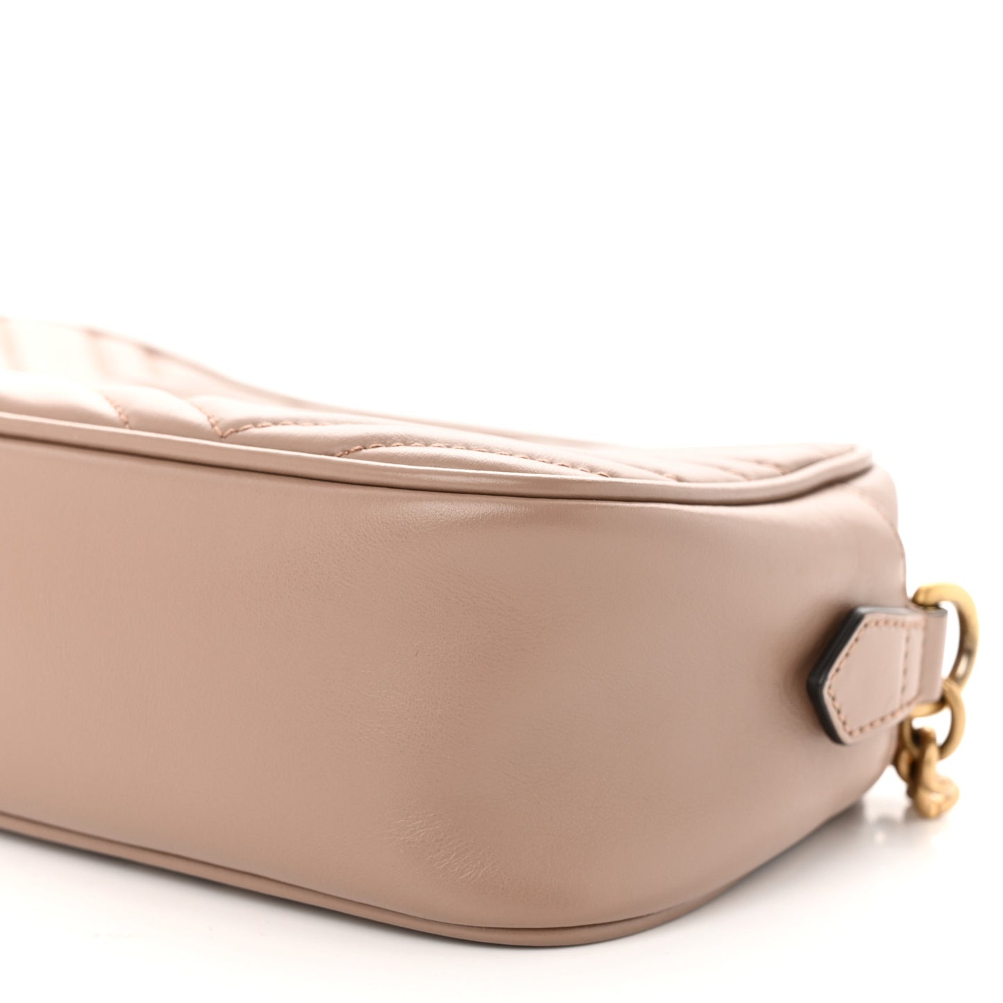 Calfskin Matelasse Small GG Marmont Chain Shoulder Bag Porcelain Rose