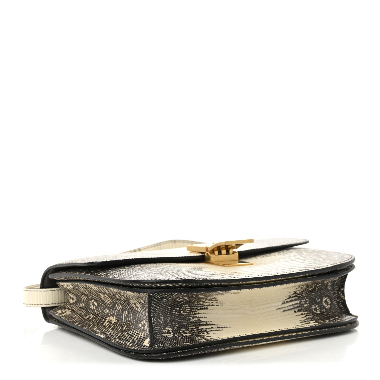 Celine Lizard Medium Classic Box Flap Bag Natural 4 of 12