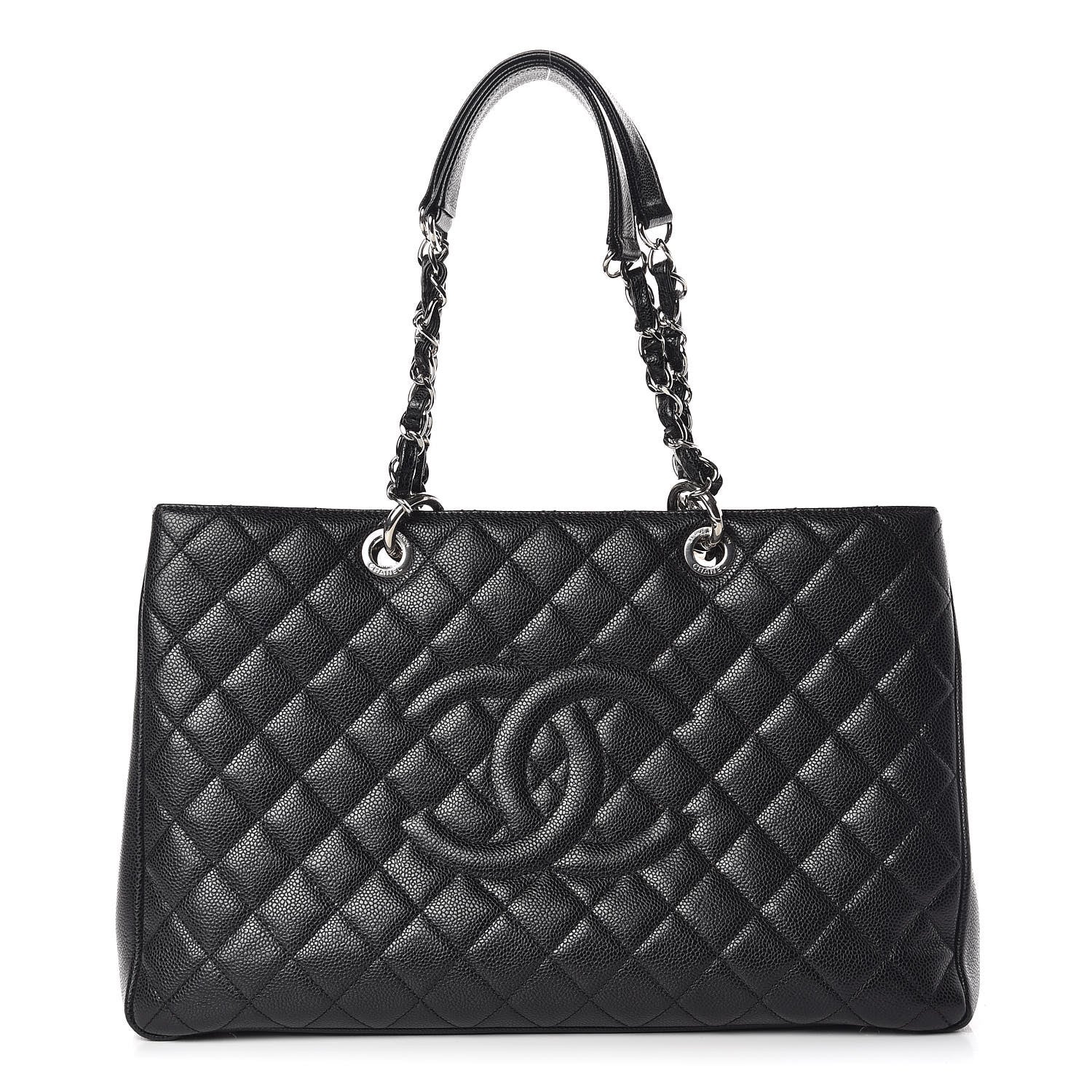 Chanel Caviar Quilted XL Grand Shopping Tote GST Black 1 of 15