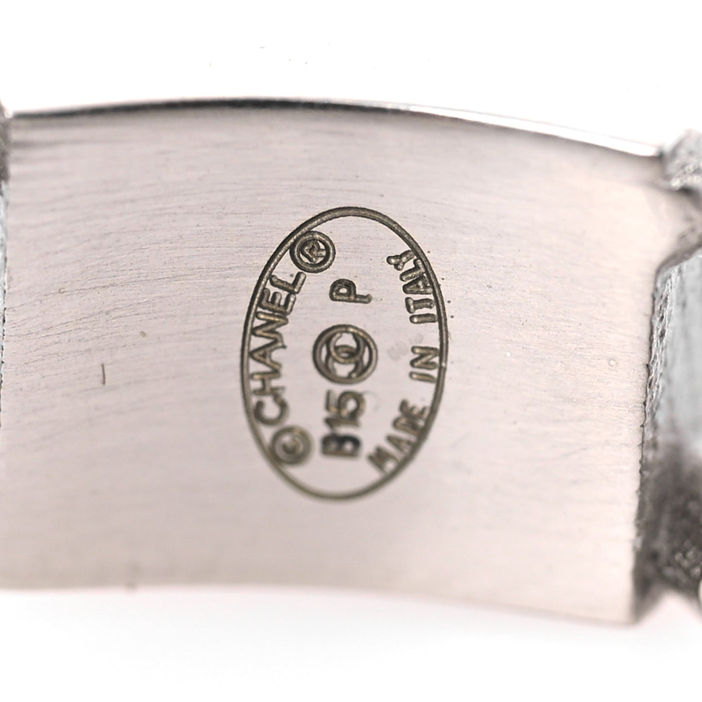 CC Chain Square Hoop Earrings Silver