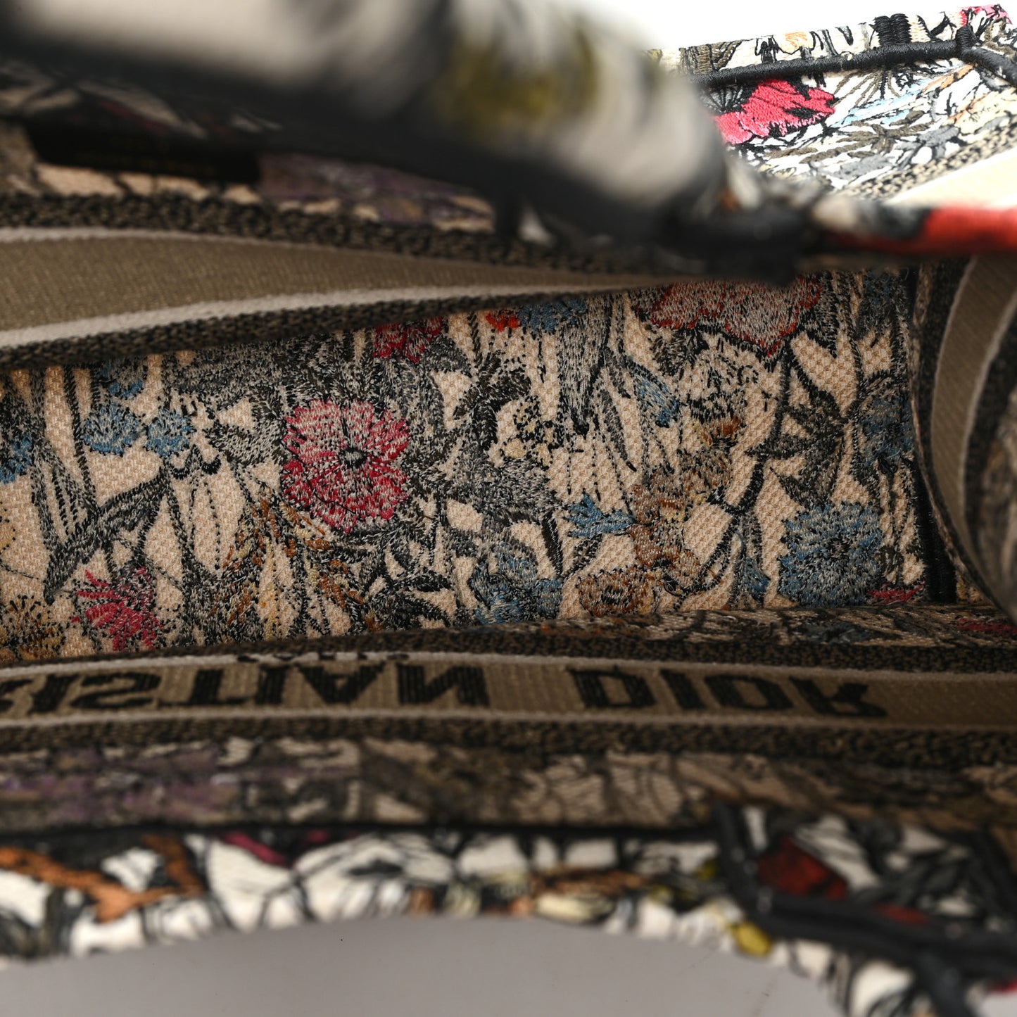 Canvas Embroidered Medium Mille Fleurs Book Tote Multicolor