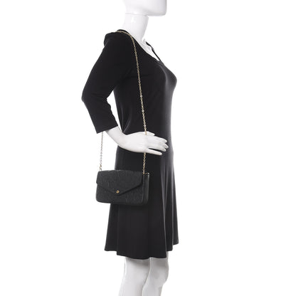 Louis Vuitton Empreinte Pochette Felicie Chain Wallet Black 4 of 10