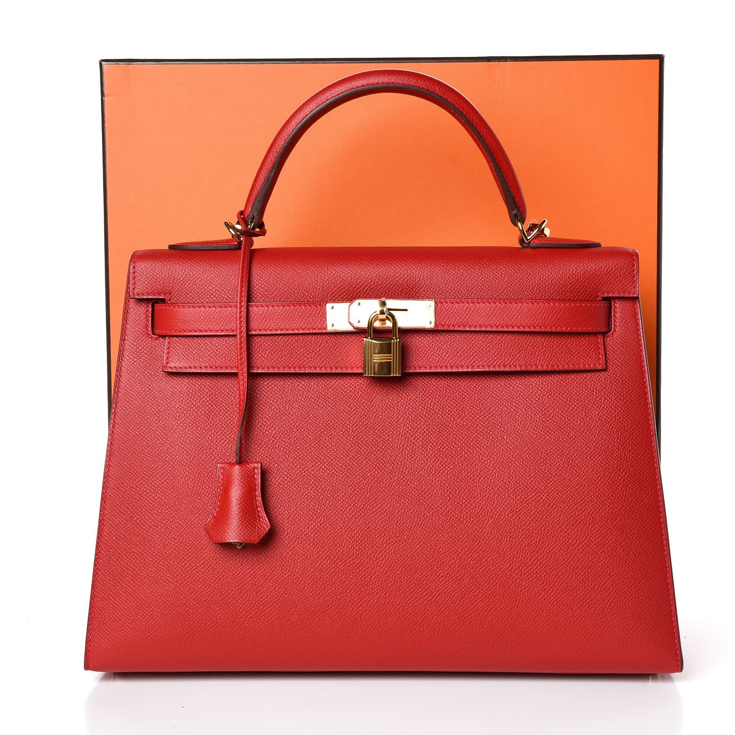 Hermes Epsom Kelly Sellier 32 Rouge Casaque 39 of 39
