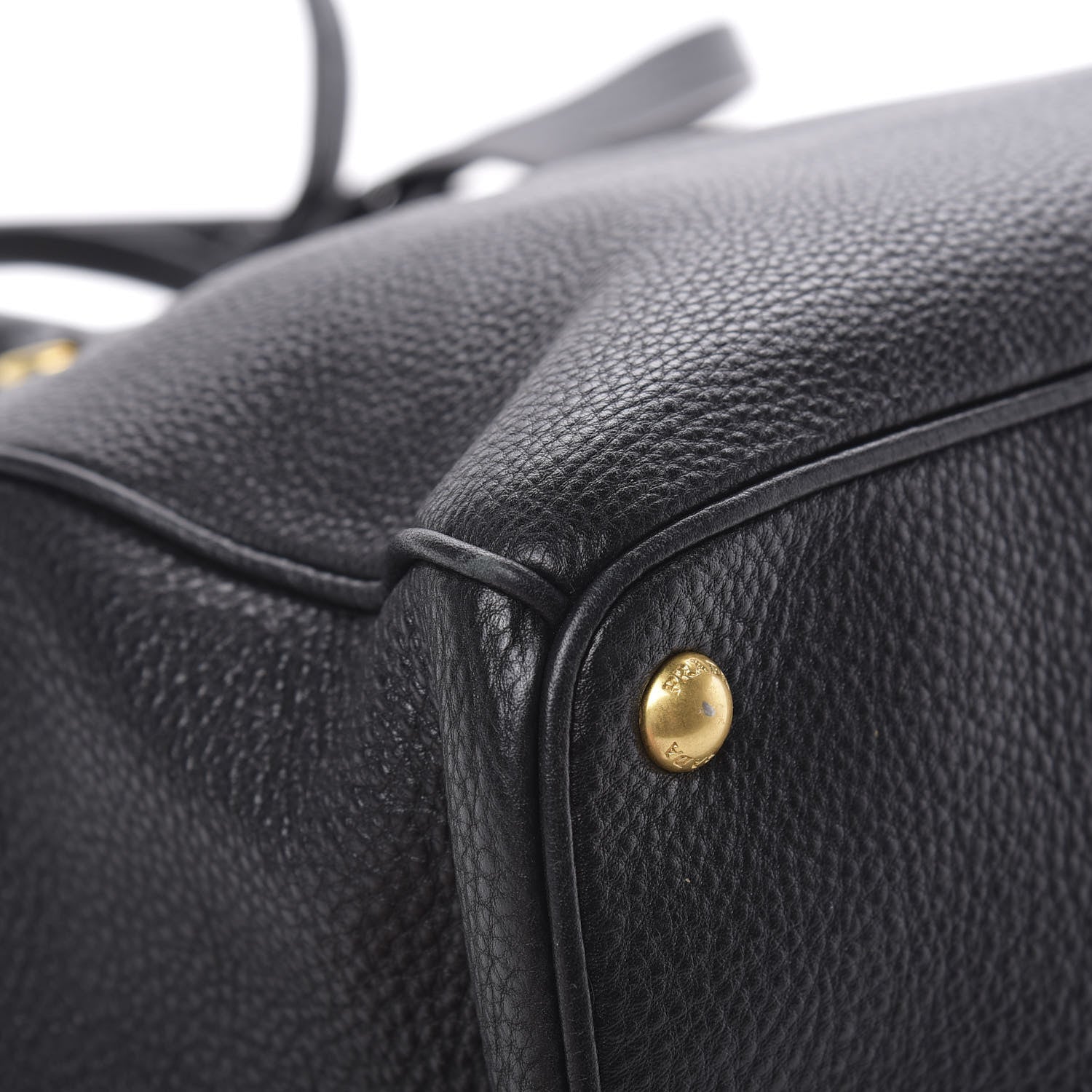 Prada Vitello Daino Tote Black 15 of 17
