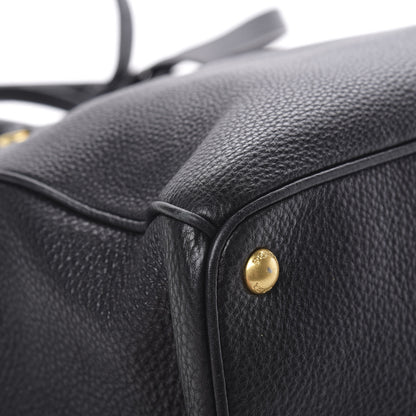 Prada Vitello Daino Tote Black 15 of 17