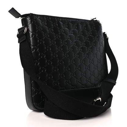 Gucci Guccissima Signature Small Messenger Bag Black 3 of 9