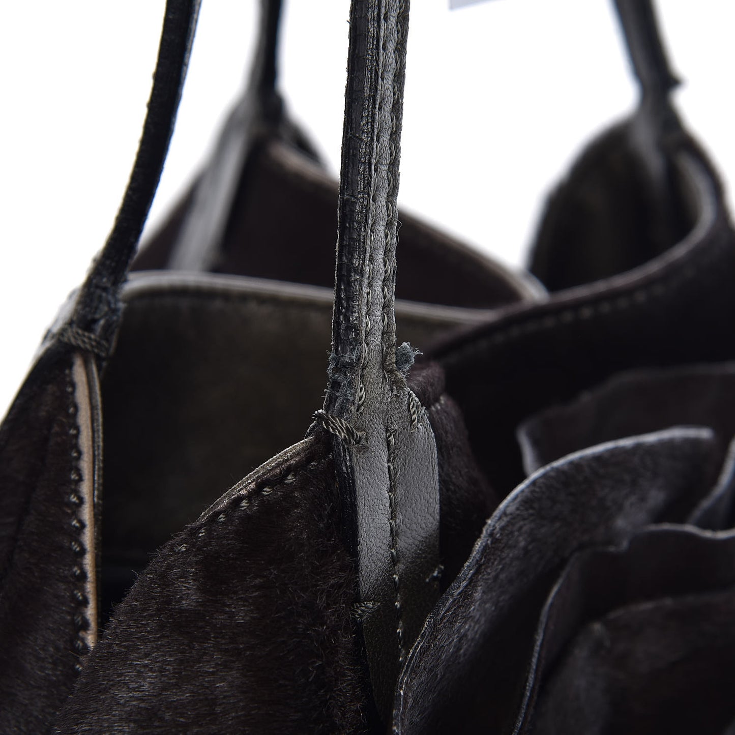 Calf Hair Petale Tote Brown