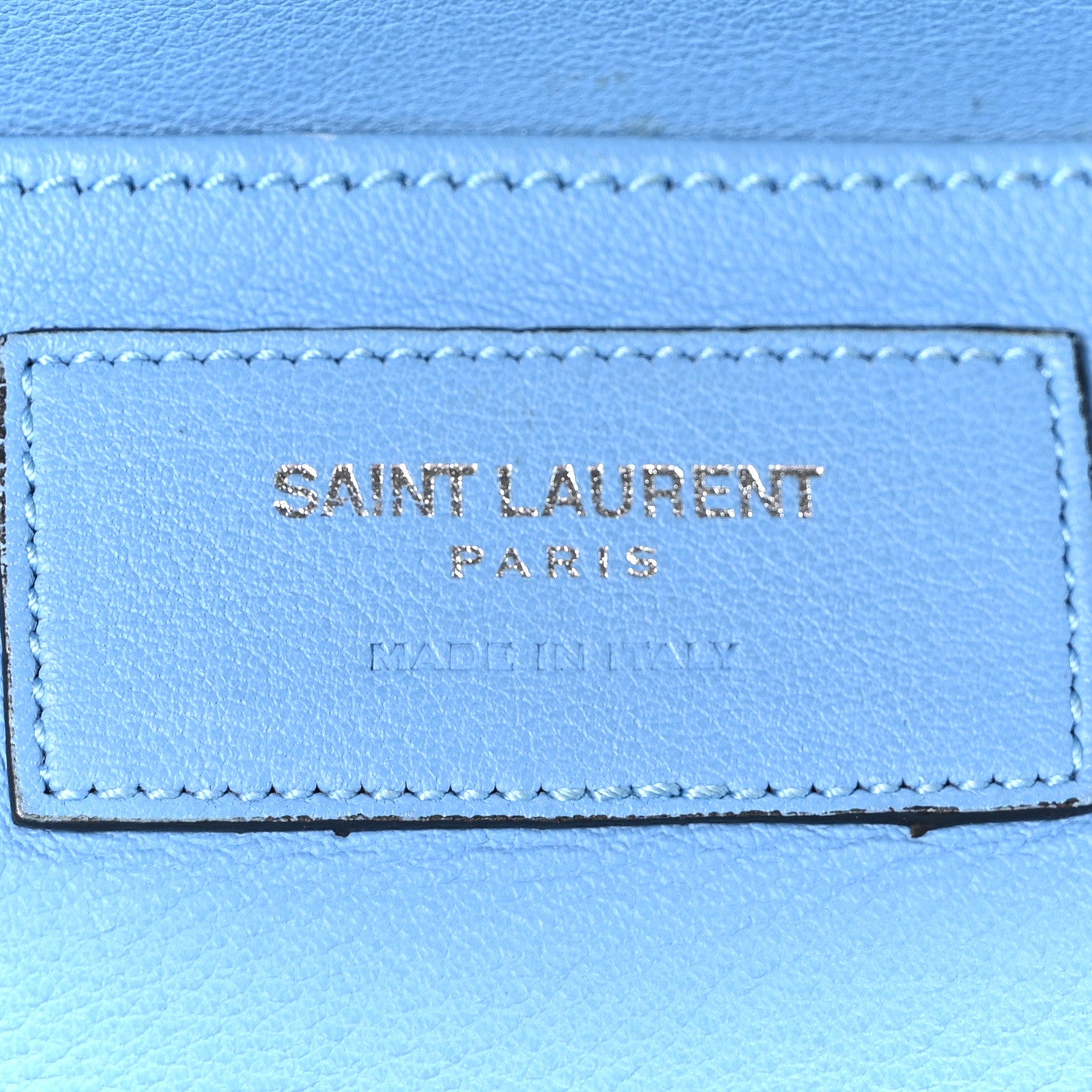 Saint Laurent Calfskin Small Monogram Cabas Light Blue 6 of 9