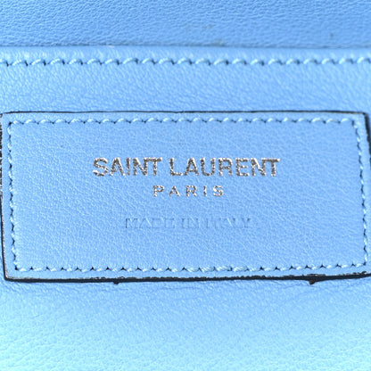 Saint Laurent Calfskin Small Monogram Cabas Light Blue 6 of 9
