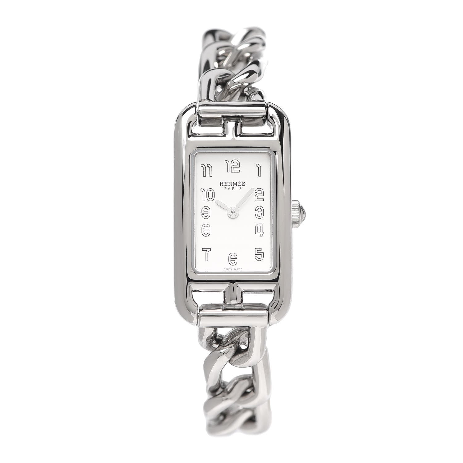 Hermes Stainless Steel 17mm Nantucket Quartz Watch 1 of 5
