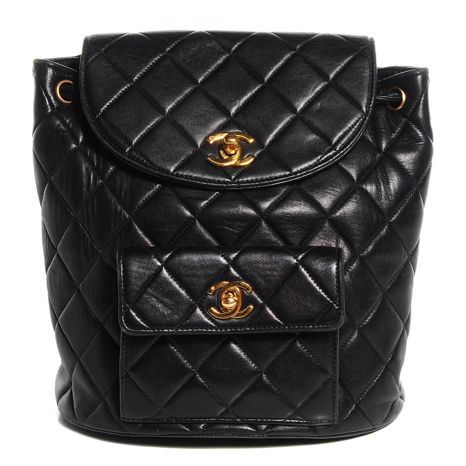Chanel Lambskin Quilted Backpack Black 1 of 10