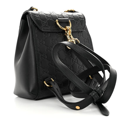 Gucci Guccissima Signature Padlock Backpack Black 3 of 11