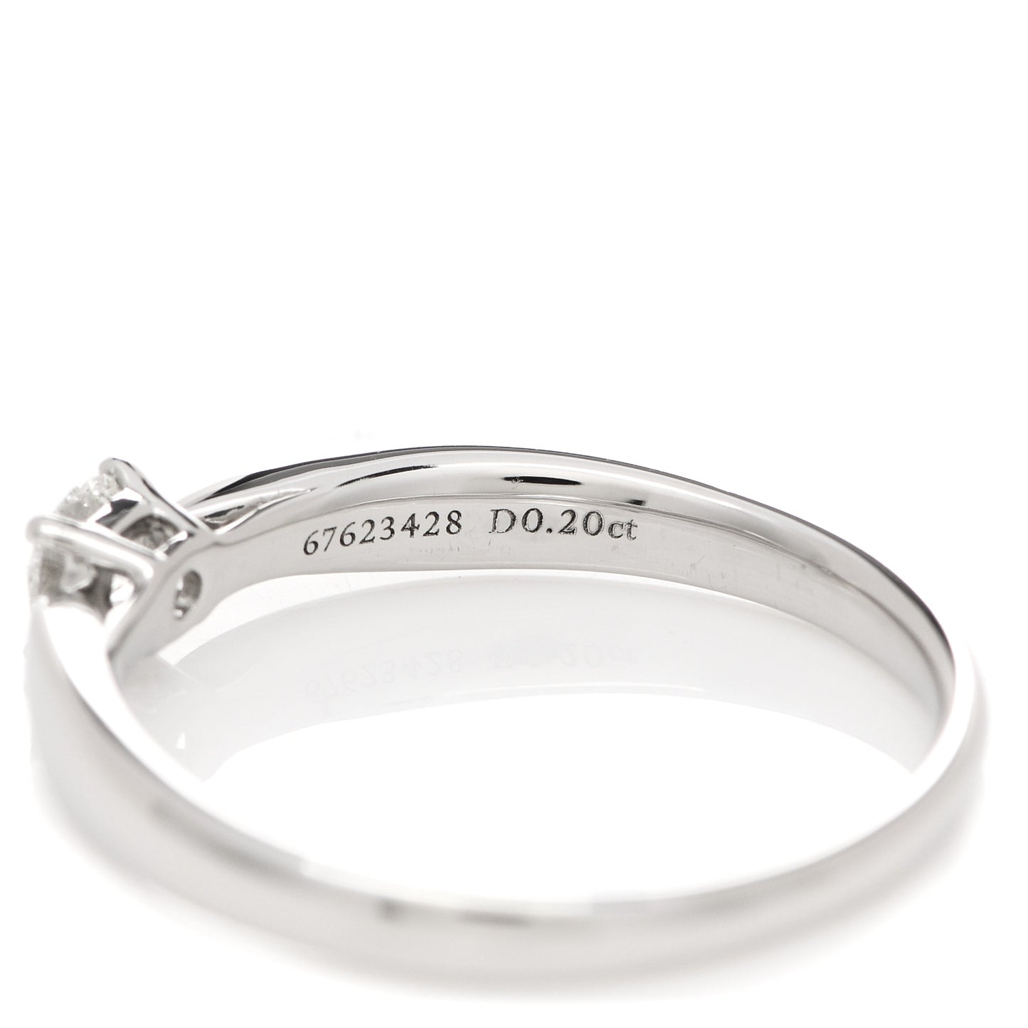 Platinum Diamond .20ct Harmony Solitaire Engagement Ring 53 6.25