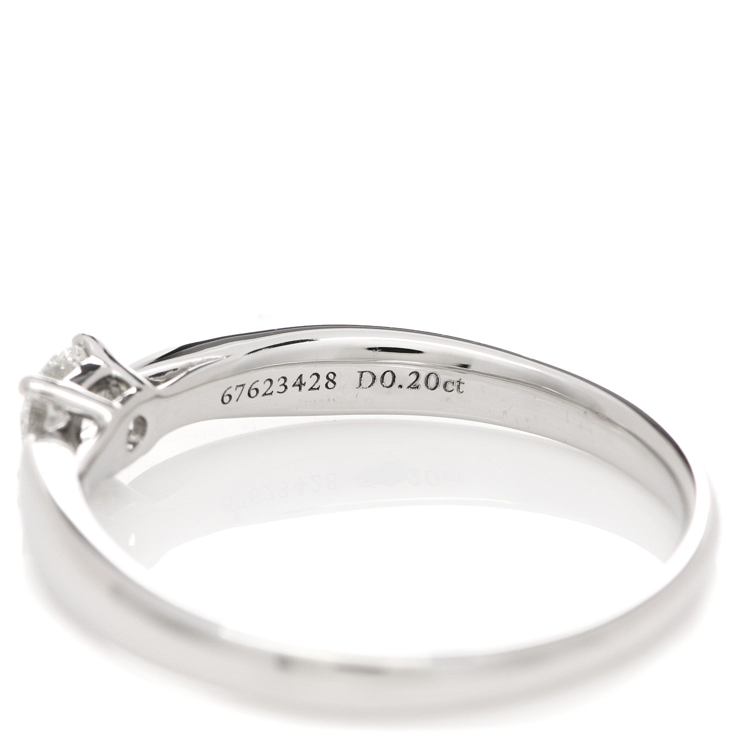 Tiffany Platinum Diamond .20ct Harmony Solitaire Engagement Ring 53 6.25 4 of 6