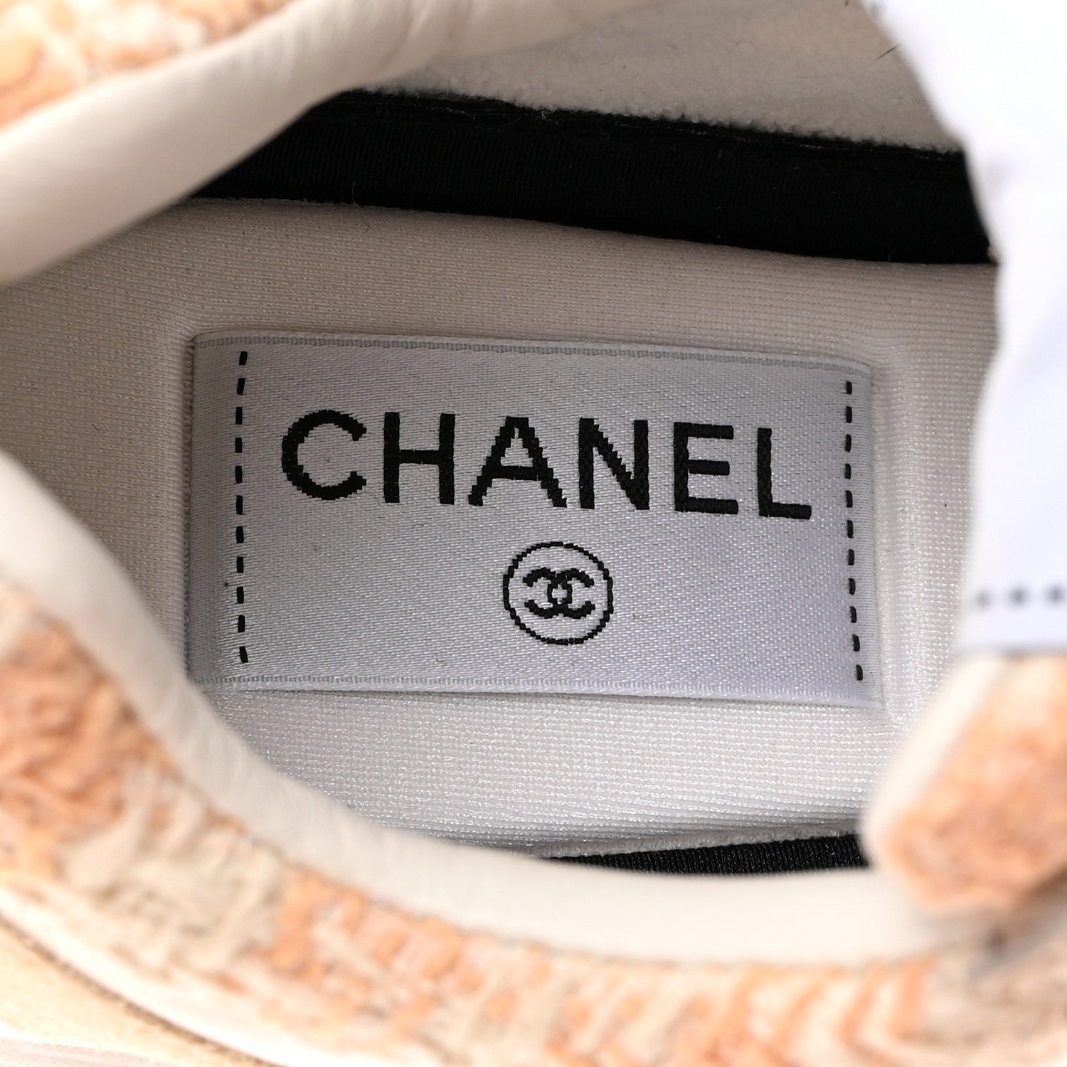 Chanel Tweed Suede Calfskin Womens CC Sneakers 37 Orange 6 of 9