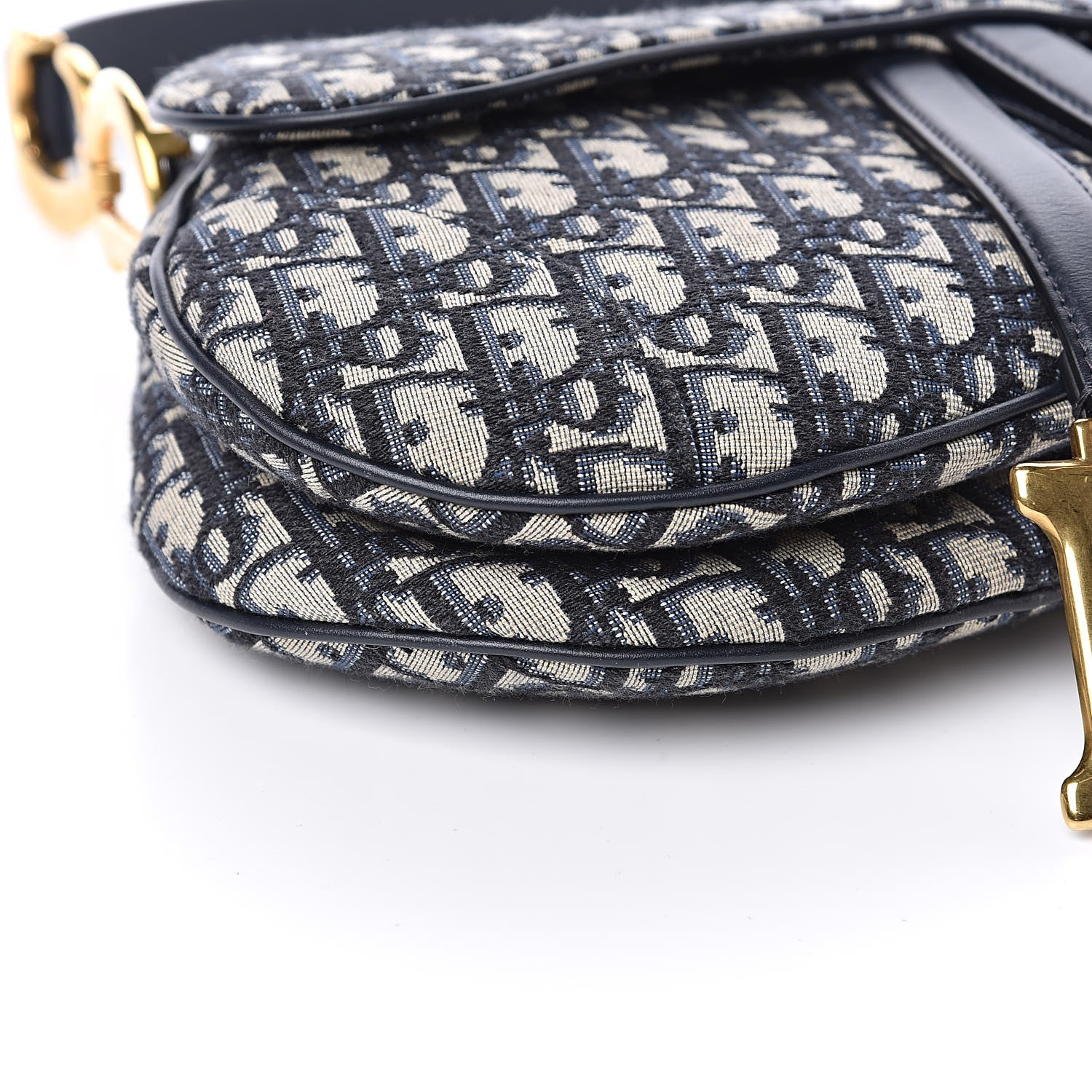 Christian Dior Oblique Saddle Bag Blue 8 of 11