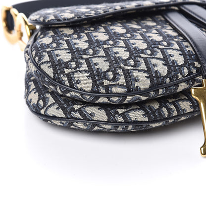 Christian Dior Oblique Saddle Bag Blue 8 of 11