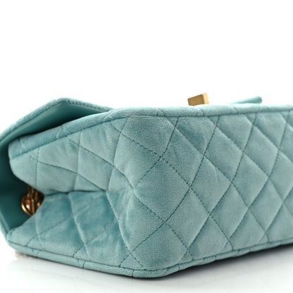 Chanel Velvet Quilted Mini 2.55 Reissue Flap Light Blue 7 of 11