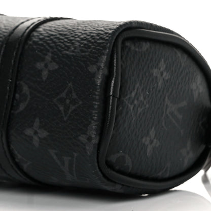 Louis Vuitton Monogram Eclipse Mini Keepall Bag Charm Key Holder Black 7 of 7