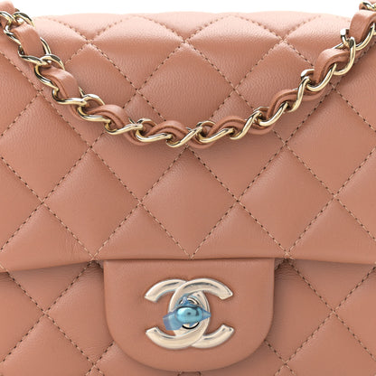 Chanel Lambskin Quilted Mini Square Flap Brown 10 of 11