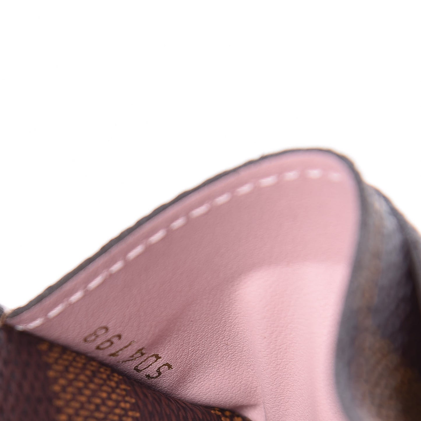 Damier Ebene Sarah Wallet NM Rose Ballerine