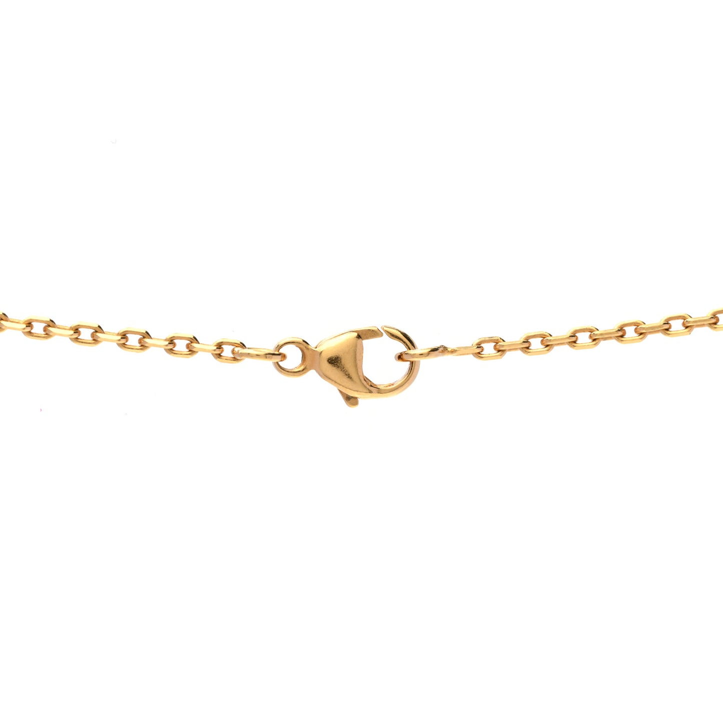 Lacquered Gold Mini Pop H Pendant Necklace White