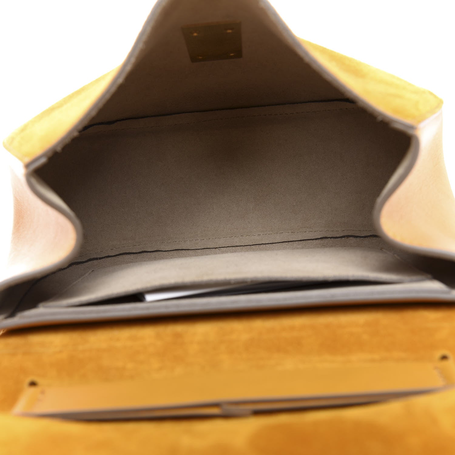 Chloe Suede Smooth Calfskin Drew Shoulder Bag Dark Ochre 5 of 8