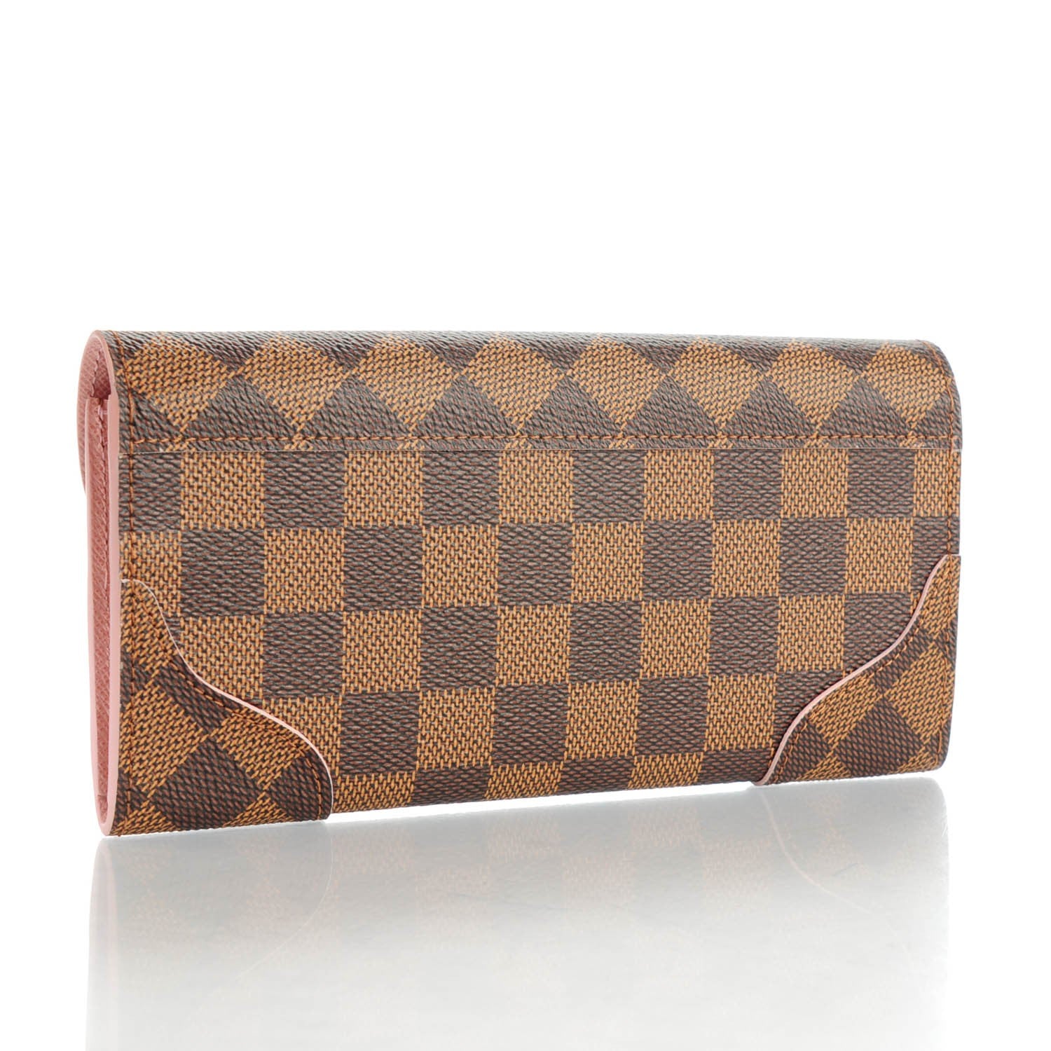 Louis Vuitton Damier Ebene Caissa Wallet Rose Ballerine 3 of 7
